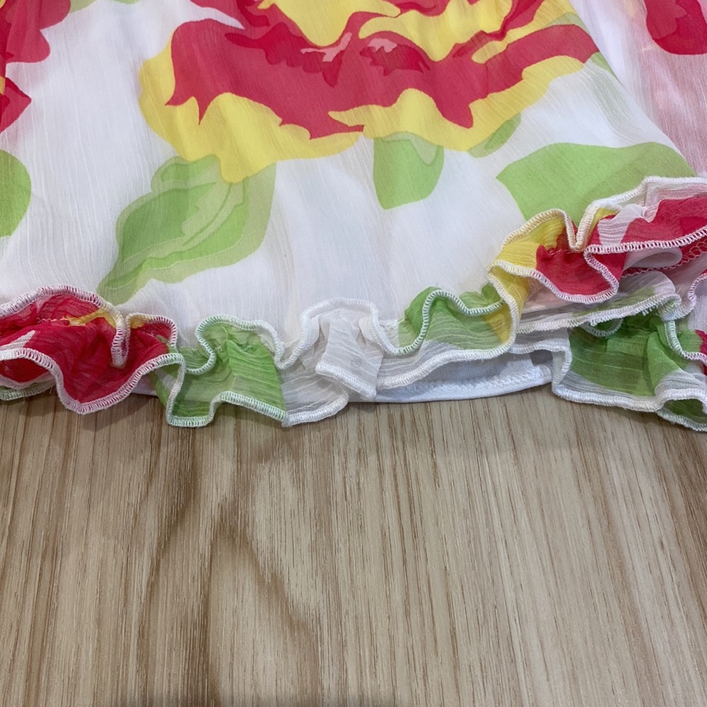 Baby Beri 6-9m flower dress with ruffle hem - Picture 2 of 4